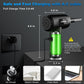 Compressed Air Duster, Rechargeable Cordless Electric Air Blower 3-Gear Adjustable, 100000RPM, Smart LED Display, LED Light, Keyboard, PC, Car, Home Cleaning, Replaces Canned Air, Black