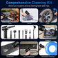 Compressed Air Duster, Rechargeable Cordless Electric Air Blower 3-Gear Adjustable, 100000RPM, Smart LED Display, LED Light, Keyboard, PC, Car, Home Cleaning, Replaces Canned Air, Black