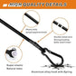 Bungee Cords with Carabiner Hooks Heavy Duty, Outdoor Black Bungee Straps, Strong Industrial Grade Elastic Bungee Rope for Securing Tarps, Luggage, Tents，Bikes, 12in + 24in + 48in，8pcs