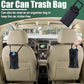 2 PCS Car Trash Bags, Car Accessories Washable Garbage Bag Hanging | Detachable Trash Can with Top Elastic Vent & Sticky Strap Bottom Opening, Seat Back Tash Bag for Cars,Travelling,Outdoor