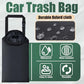 2 PCS Car Trash Bags, Car Accessories Washable Garbage Bag Hanging | Detachable Trash Can with Top Elastic Vent & Sticky Strap Bottom Opening, Seat Back Tash Bag for Cars,Travelling,Outdoor