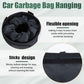 2 PCS Car Trash Bags, Car Accessories Washable Garbage Bag Hanging | Detachable Trash Can with Top Elastic Vent & Sticky Strap Bottom Opening, Seat Back Tash Bag for Cars,Travelling,Outdoor