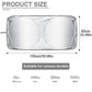 150x85cm Car Windscreen Sun Shade Front Windshield Sunshade Foldable Cover Visor Sunshades Reflective UV Dust Protector Automotive Ray Protection Block Parasol Keep Vehicle Cool Fit Various Sizes