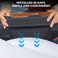 2PC Black Obsidian Car Seat Gap Filler for Car SUV Pickup Truck | Premium Leather Wrapped Wood Organizer with Flocked Finish Anti-Drop Console Side Storage Interior Accessories