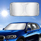 150x70cm Car Windscreen Sun Shade Front Windshield Sunshade Foldable Cover Visor Sunshades Reflective UV Dust Protector Automotive Ray Protection Block Parasol Keep Vehicle Cool Fit Various Sizes