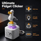 4 Pcs Button Keychain, Rechargeable Clicker with Real Sound LED Light Activates with Each Press, Funny Interactive Stress Relief Toy for Desk, Travel, Display, Collection, or Gifting