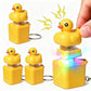 4 Pcs Duck Bound Button Keychain Anxiety Stress Relief Finger Clicker Portable LED Lights Fun Keychain Animal Button Fidget for Office Pranks Anxiety Relief Gift Sensory Goodie Bag Stuffers