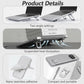 4 Pcs Portable Keyboard Riser Set Mini Adjustable Keyboard Stand Ultra-Thin Key Board Lift with 2 Angle Settings Ergonomic Keyboards Riser Desk for Laptops, Silver & Black