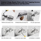 Cabinet Hinge Repair Plate, Hinges Repair Fixing Plate Cabinet Repair Board | 6 Pcs Stainless Steel Hinge Repair Brackets Kit,Kitchen Cupboard Door Hinge Repair Plate Kit with Screws Large Universal