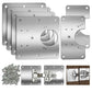 Cabinet Hinge Repair Plate Hinges Repair Fixing Plates Cabinet Repair Board | 6 PCS Stainless Steel Kitchen Cupboard Door Hinge Repair Brackets Kit, Cabinet Fixing Plate Bracket with Screw Universal