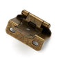 Semi-Overlay 1/2 inch Self-Closing Hinges, 10 Pack, Self-Closing Design, Face Frame Door Fit, Half Wrap-Around Cabinet Hardware Hinges, Kitchen Cabinet Face Mount - Antique Brass