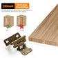 Semi-Overlay 1/2 inch Self-Closing Hinges, 10 Pack, Self-Closing Design, Face Frame Door Fit, Half Wrap-Around Cabinet Hardware Hinges, Kitchen Cabinet Face Mount - Antique Brass