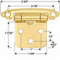 Cabinet Hinges Brushed Nickel for Kitchen Cabinets Doors (10 Pcs) -1/2" Overlay (Variable) -Self Closing Kitchen Cabinet Hinges Flush Mount w/Silicon Bumpers & Hardware Screws - Gold