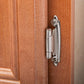 Cabinet Hinges Brushed Nickel for Kitchen Cabinets Doors (10 Pcs) -1/2" Overlay (Variable) -Self Closing Kitchen Cabinet Hinges Flush Mount w/Silicon Bumpers & Hardware Screws - Silver