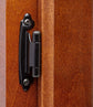Cabinet Hinges Brushed Nickel for Kitchen Cabinets Doors (10 Pcs) -1/2" Overlay (Variable) -Self Closing Kitchen Cabinet Hinges Flush Mount w/Silicon Bumpers & Hardware Screws - Black