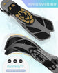 Gray Adjustable Open Heel Snorkel Fins, Travel-Size Short Swim Flippers for Snorkeling, Diving & Swimming, Adult Men & Women（L/XL）