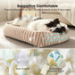 Dog Bed Soft Dog Bed Rabbit Velvet Dog Bed Teddy Fabric Dog Bed Cozy Dog Bed - Beige - Size 25in*21in