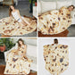 Burritos Tortilla Throw Blanket (Brown), Novelty Funny Round Blanket for Kids & Adults, Soft Flannel Tortilla Wrap Blanket（71", Adults）