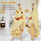 Burritos Tortilla Throw Blanket (Yellow), Novelty Funny Round Blanket for Kids & Adults, Soft Flannel Tortilla Wrap Blanket（60",Teenagers）