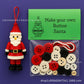 Christmas gift Christmas Button Ornament - Festive Santa Design Craft Kit （green Christmas tree）