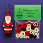 Christmas gift Christmas Button Ornament - Festive Santa Design Craft Kit （Red Christmas tree）