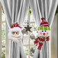 Christmas gift Warm Christmas Atmosphere - Festive Curtain Tie Decorations - Santa & Snowman Designs - Cozy Knitted Fabric（Santa Claus&snowman）