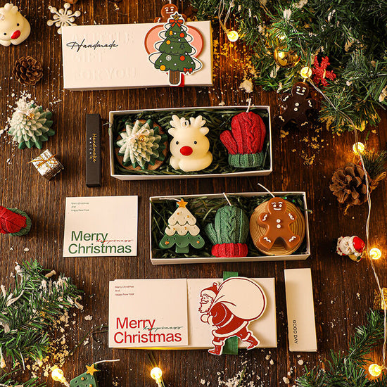 Christmas gift Handmade Aussie Christmas Scented Candle Set - Random Festive Designs (Reindeer, Tree, Gingerbread & More) for Gifting & Decor Product Description