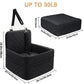 Portable Pet Car Seat Booster for Small Dogs and Cats, Elevated Design with Safety Belts and Storage Pocket, Perfect for Travel and Outdoor Adventures (Black)