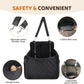 Portable Pet Car Seat Booster for Small Dogs and Cats, Elevated Design with Safety Belts and Storage Pocket, Perfect for Travel and Outdoor Adventures (Black)