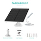 3-Pack 5W Solar Panel for Outdoor Security Camera – 5V USB Charger with 9.8ft Cable, IP65 Waterproof, Adjustable Mount, Compatible with Most Battery Cameras (White)