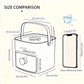 Portable Ice Cube Maker with Storage Drawer – BPA-Free, 48-Cube Capacity, Push-Release Tray & Transparent Lid for Cocktails, Coffee, Whiskey(White)