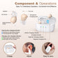 Rechargeable Behind-the-Ear Hearing Aids with Charging Case – Compact Sound Amplifier for Adults & Seniors with Memory Volume (White Case, Skin Tone Device)