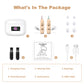 Rechargeable Behind-the-Ear Hearing Aids with Charging Case & LCD Display – Compact Sound Amplifier for Adults and Seniors (White Case, Skin Tone Device)