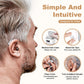 Rechargeable Behind-the-Ear Hearing Aids with Charging Case & LCD Display – Compact Sound Amplifier for Adults and Seniors (White Case, Silver Device)