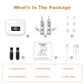 Rechargeable Behind-the-Ear Hearing Aids with Charging Case & LCD Display – Compact Sound Amplifier for Adults and Seniors (White Case, Silver Device)