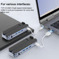 Adjustable Laptop Stand with USB Hub – Aluminum Foldable Riser for Home Office, Gaming, Travel & Business Use, Ergonomic Cooling Desk Mount (Black)