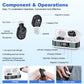 Rechargeable In-the-Ear Hearing Aids with Charging Case and LCD Display – Ultra-Compact Sound Amplifier for Seniors (White & Green Case, Black Device)