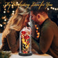Eternal Blue Rose in Glass Dome with LED Lights, Romantic Forever Flower Gift for Valentine’s Day Anniversary Mother’s Day Birthday (Red)