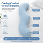 Pea Pod Shape Body Pillow for Adults Full-Body Support Side Sleeper Pillow, Pregnancy Back Pain Relief, Soft Hug Pillow with Memory Fiber Filling (Light Blue,31.5in)