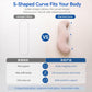 Pea Pod Shape Body Pillow for Adults Full-Body Support Side Sleeper Pillow, Pregnancy Back Pain Relief, Soft Hug Pillow with Memory Fiber Filling (Light Blue,31.5in)