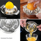 Stainless Steel Manual Citrus Juicer for Home & Travel – Durable Lemon Orange Squeezer with Strainer & Pour Spout (Silver)