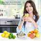 Stainless Steel Manual Citrus Juicer for Home & Travel – Durable Lemon Orange Squeezer with Strainer & Pour Spout (Silver)