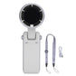 Portable Turbo Handheld Fan with Digital Display – 5-Speed Rechargeable Mini Fan, 3600mAh Battery, Foldable & Neck Strap Design for Outdoor Travel and Daily Use(White)