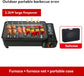 Portable Gas Grill with Removable Grate & Carry Case – Dual Fuel Outdoor Stove for Camping, Backyard BBQs & Beach Picnics (Black)