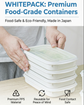 Airtight 350ml Food Storage Containers, 2-Pack – BPA-Free, Freezer & Microwave Safe with Soft-Seal Lids, Stackable for Fridge Organization, Perfect for Meal Prep, Snacks, and Leftovers (White)