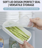 Airtight 350ml Food Storage Containers, 2-Pack – BPA-Free, Freezer & Microwave Safe with Soft-Seal Lids, Stackable for Fridge Organization, Perfect for Meal Prep, Snacks, and Leftovers (White)