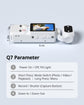 Handheld Pocket Camera – 2.5K UHD, 180° Rotating Lens, Fill Light, 2000mAh Battery, No App Needed, 32GB Included, for Vlog & Travel (White)