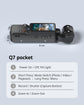 Handheld Pocket Camera – 2.5K UHD, 180° Rotating Lens, Fill Light, 2000mAh Battery, No App Needed, 32GB Included, for Vlog & Travel (Black)
