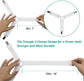 4-Pack Adjustable Bed Sheet Fasteners with Triangle 3-Clamp Design, White Elastic Bands & Nickel-Plated Clips—Secures Fitted Sheets, Sofa Covers, Car Seat Covers, and Tablecloths—Easy Install, Reusable