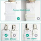 4-Pack Adjustable Bed Sheet Fasteners with Triangle 3-Clamp Design, White Elastic Bands & Nickel-Plated Clips—Secures Fitted Sheets, Sofa Covers, Car Seat Covers, and Tablecloths—Easy Install, Reusable